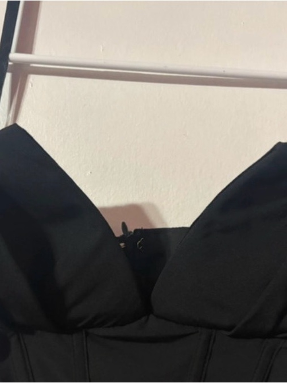 Black Structured Corset Top - Brand Unspecified